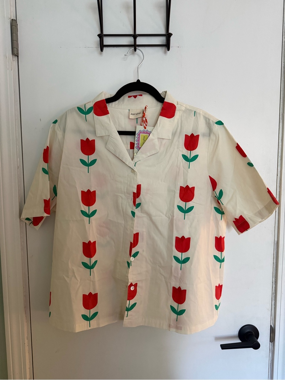 NWT Wild & Pree Floral Button-Up Vesper Shirt - Tulip Crush 2X